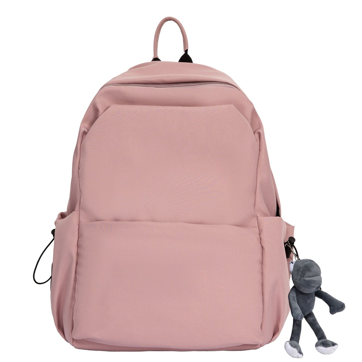 Simple Pure Color Trendy Couple Large Backpacks