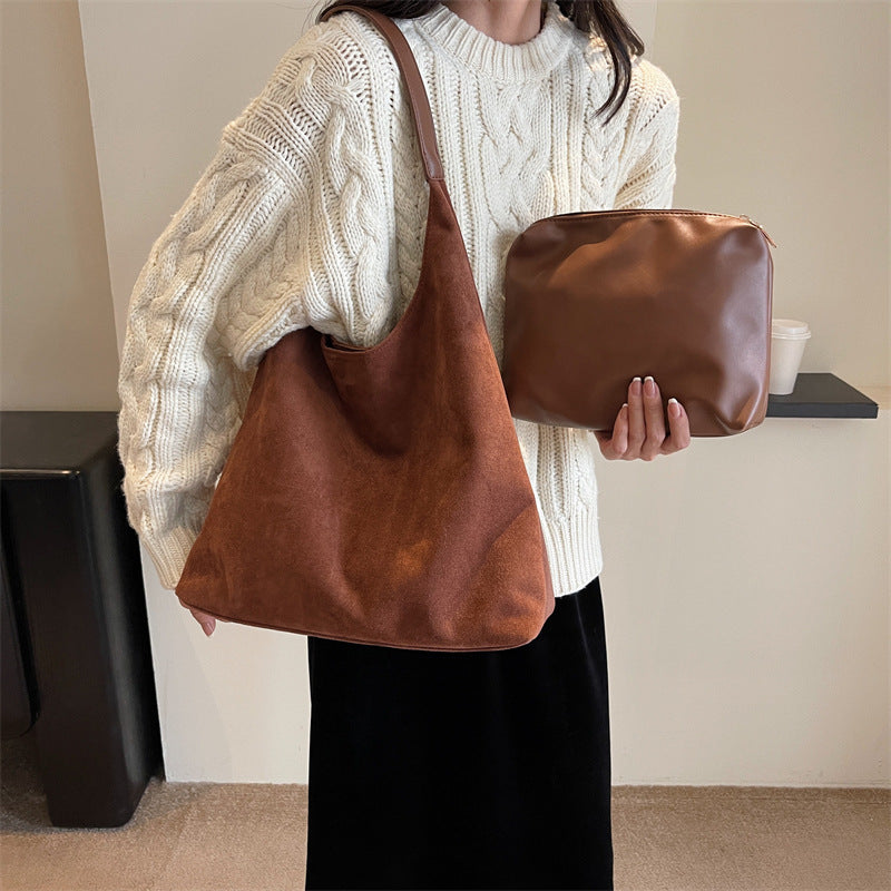 Women's Retro Frosted Big For Large Capacity Tote Bags