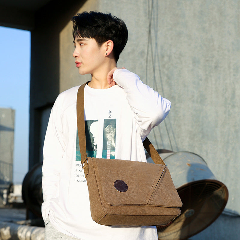 Men's Retro British Simple Canvas For Bags