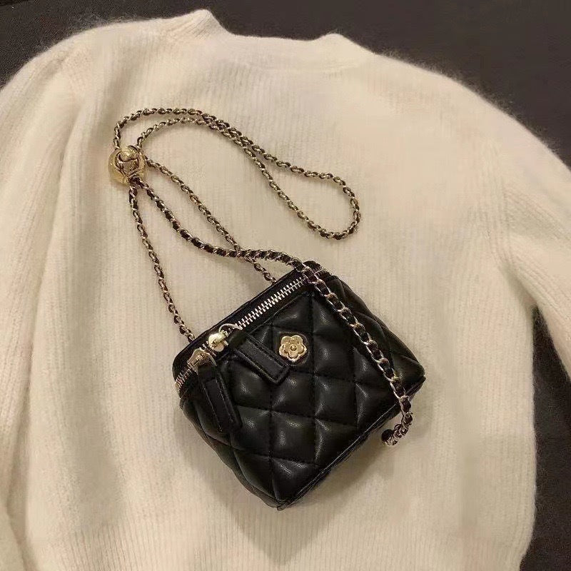 Garden Camellia Rhombus Chain Box Female Bags