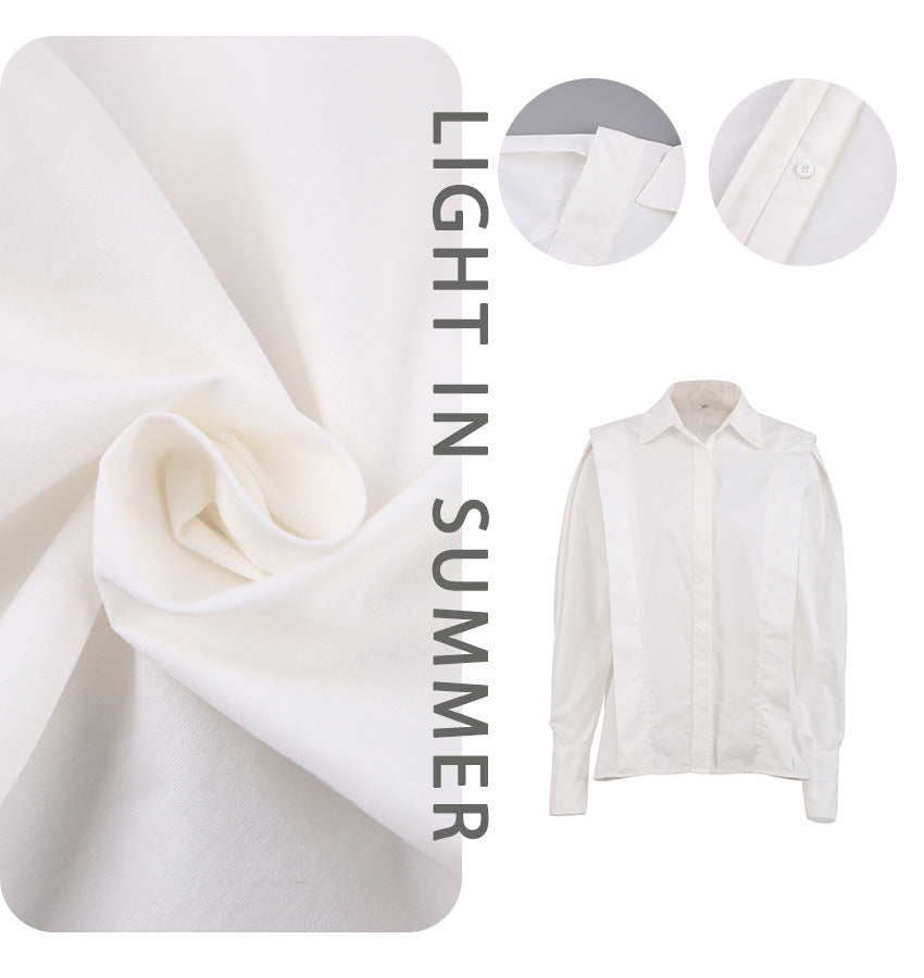 Women's French Commuter Right-angle Shoulder Slimming Shirt Spring Blouses