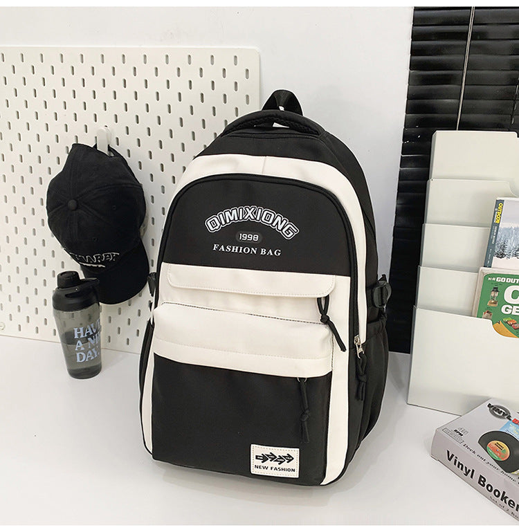 Women's & Men's & Contrast Color Large Capacity Female Junior Backpacks