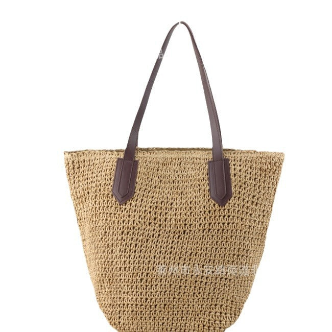 Women's Paper String Straw Woven Fashion Beach Shoulder Bags