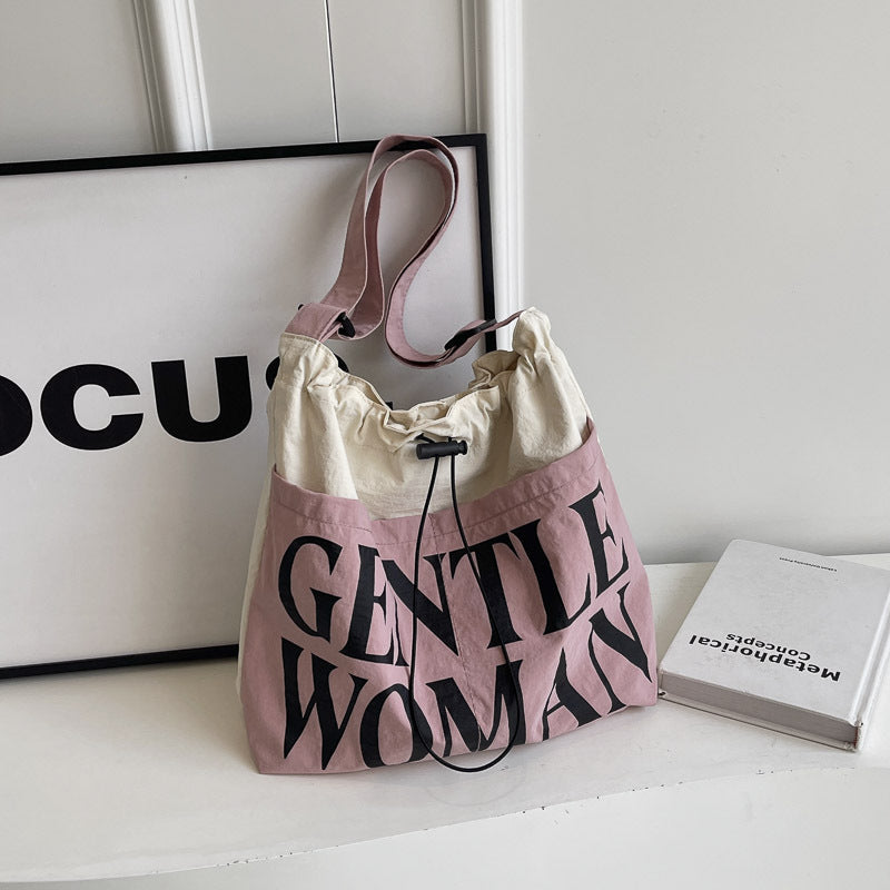 Unique Slouchy Letter Printing Simple Fashion Shoulder Bags