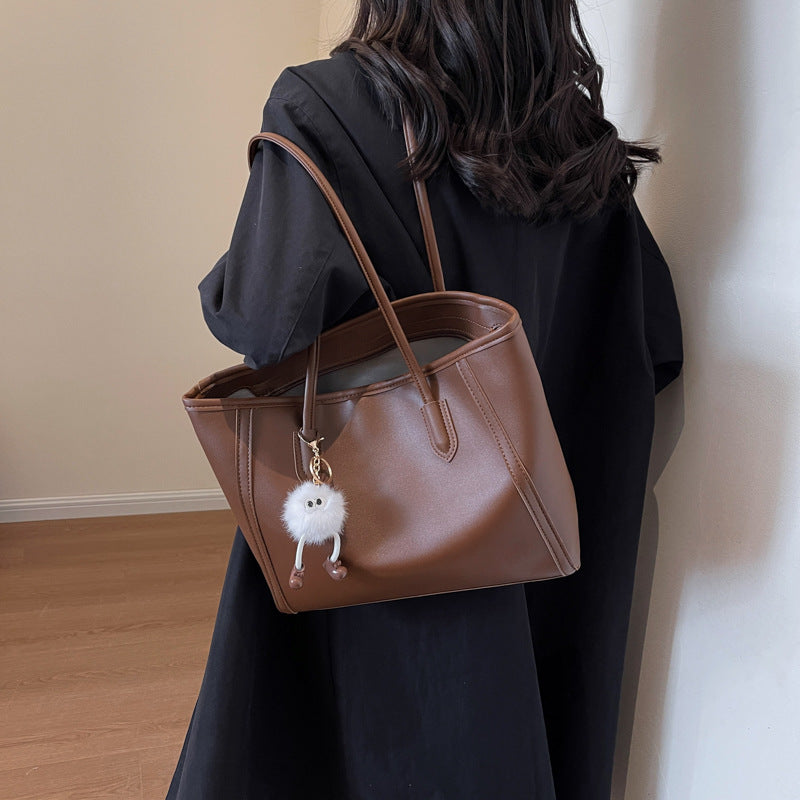 Women's High-grade Retro Simple Commuter Large Capacity Tote Bags