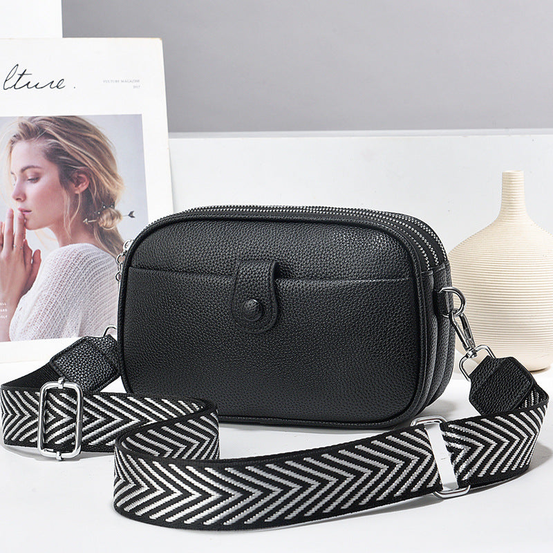 Women's Popular Summer Mom Style Soft Leather Shoulder Bags