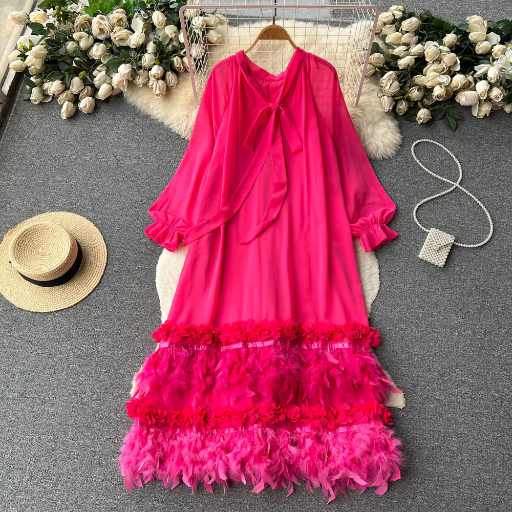 Women's High-grade Long-sleeved Dress For Design Loose Dresses