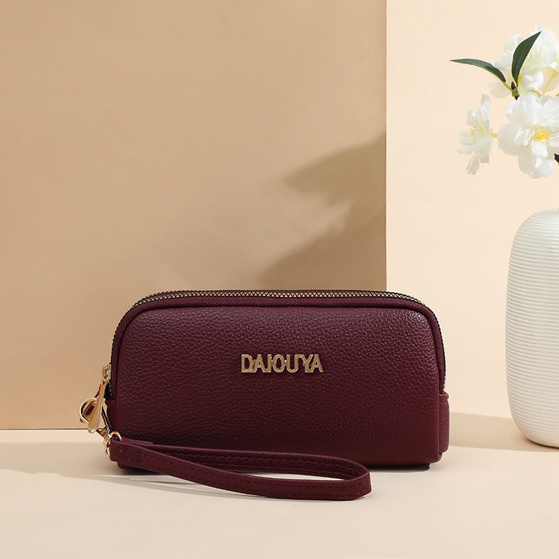 Trendy Korean Style Clutch Lychee Pattern Phone Bags