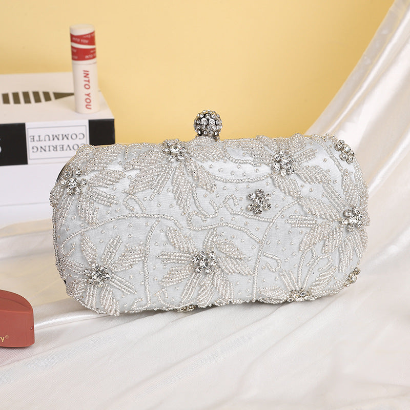 Women's Rhinestone Handmade Three-dimensional Embroidered Clutch Bridal Cheongsam Evening Bags