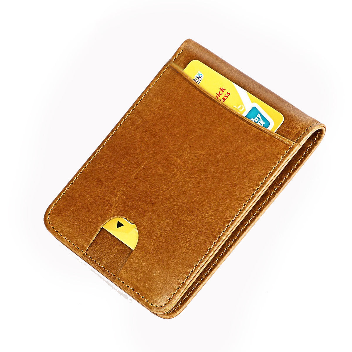 Women's & Men's & Vintage Leather Binder Cover Cowhide Card Holder