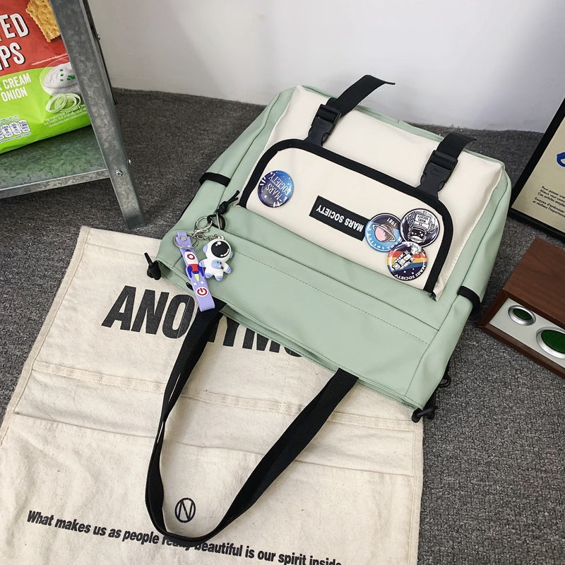 Women's & Men's & Cram Style Couple Color Matching Fashion Korean Crossbody Bags