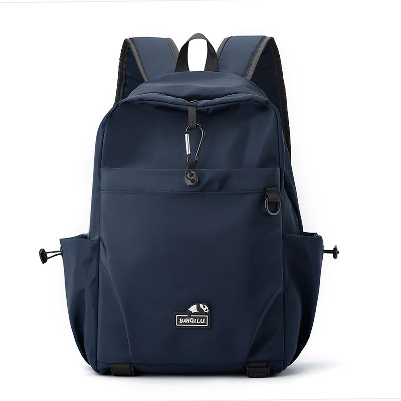 Women's & Men's & Solid Color Frosted Texture Large Backpacks