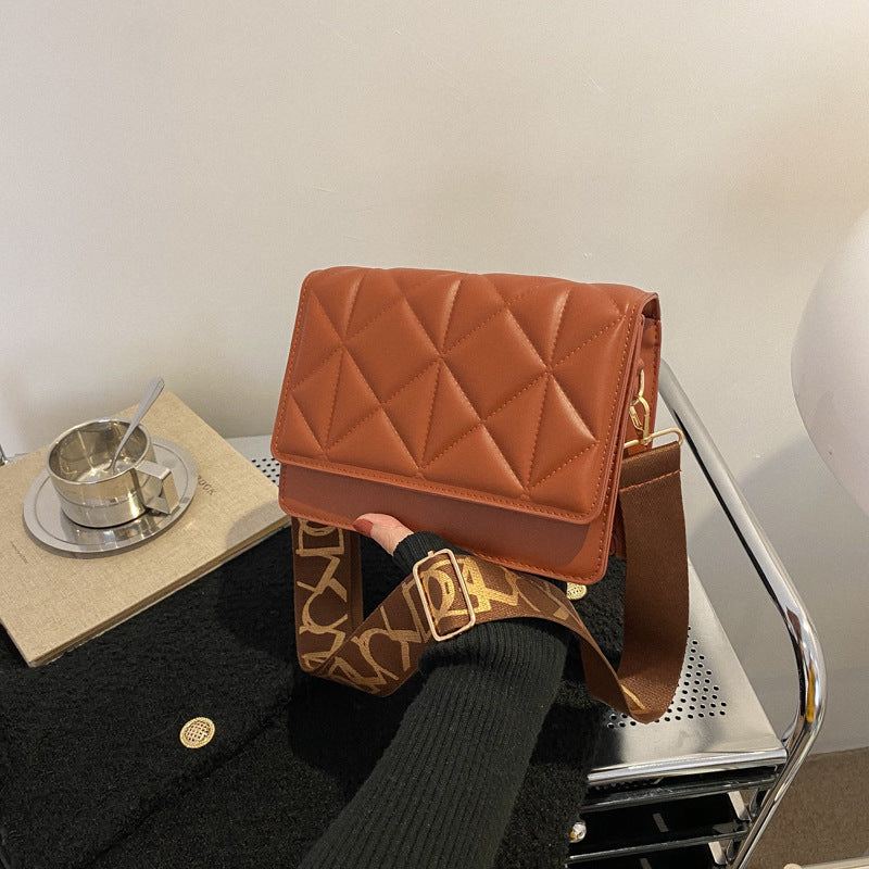 Women's Color Texture Western Style Korean Fashion Bags