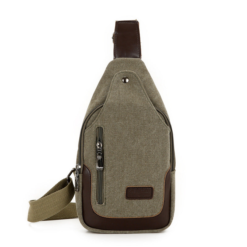 Slouchy Classic Canvas Convenient Simple Retro Men's Chest Bags