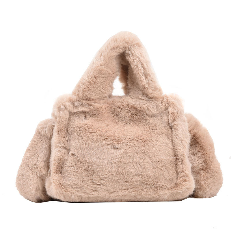 Women's Winter Fur Fashion Large Capacity Soft Armpit Bags