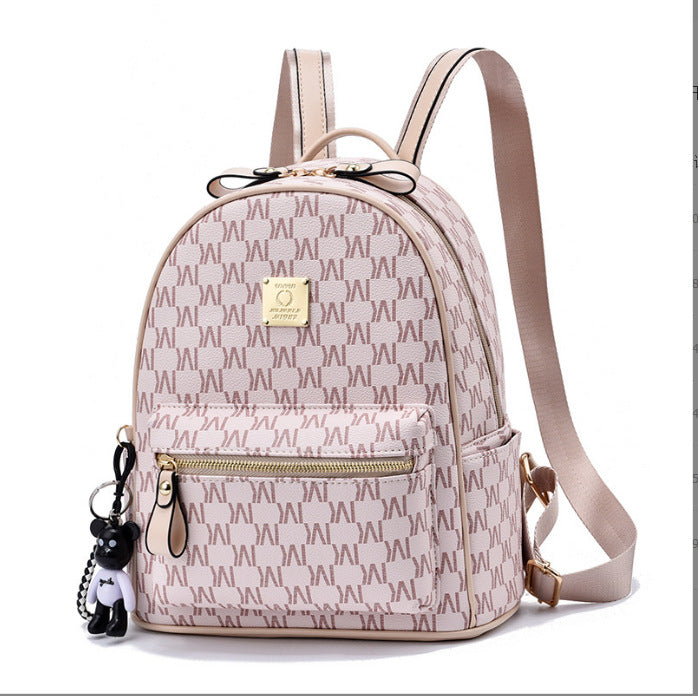 Women's Popular Korean Fashion Printed Portable Backpacks