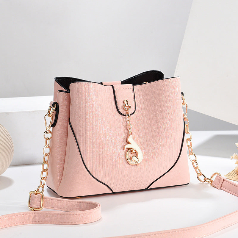 Women's Solid Color Today Popular High Sense Bucket Bags