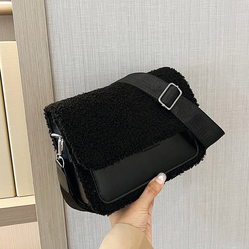 Women's Design Plush Korean Lamb Wool Underarm Shoulder Bags