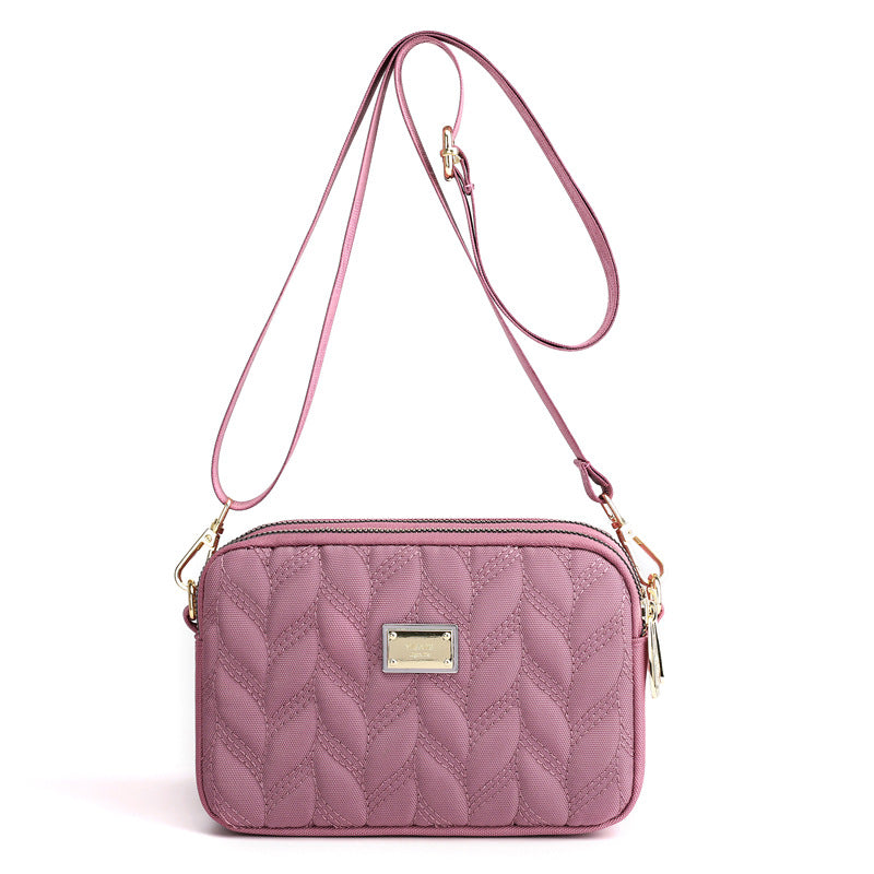 Women's Nylon Cloth Hand Carrying Mini Embroidered Bags