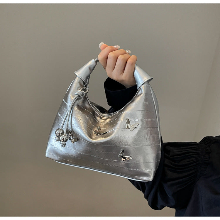 Women's Popular Fashion Trendy Textured Korean Style Shoulder Bags