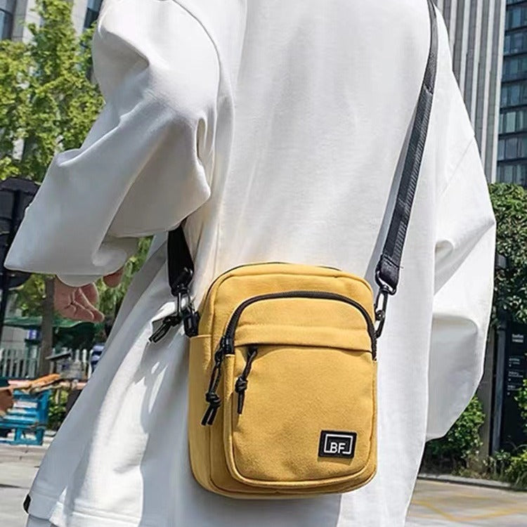 Men's Trendy Simple Versatile Canvas Boys Fashion Men's Messenger Bags
