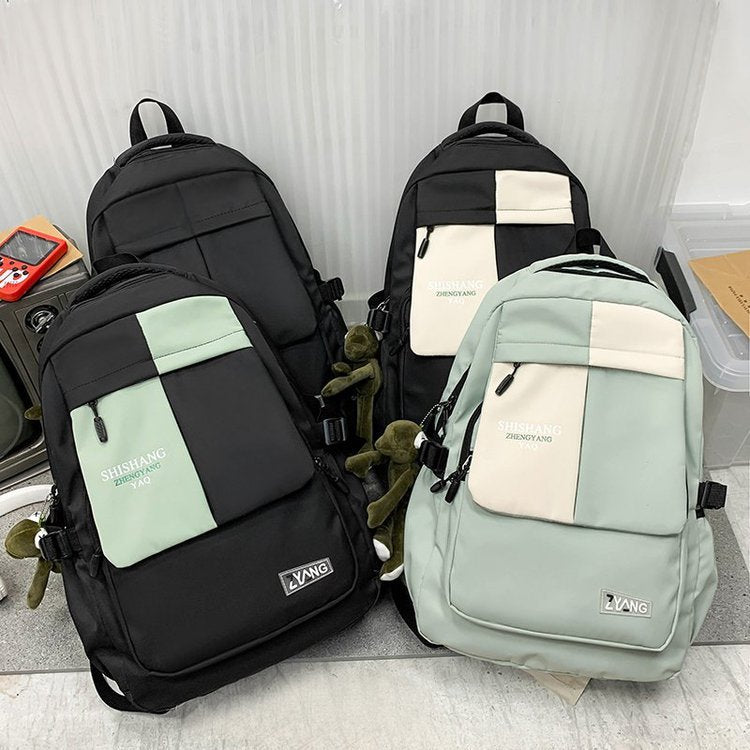 Women's & Men's & Couple Korean Style Contrast Color Backpacks