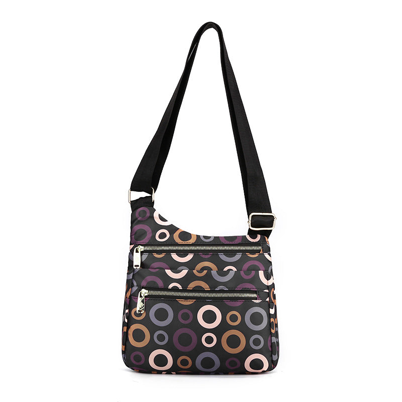 Women's Capacity Multilayer One Nylon Cloth Simple Crossbody Bags
