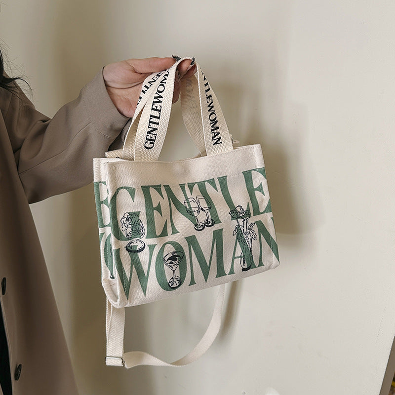 Classy Glamorous Letter Commuter Fashion Canvas Shoulder Bags