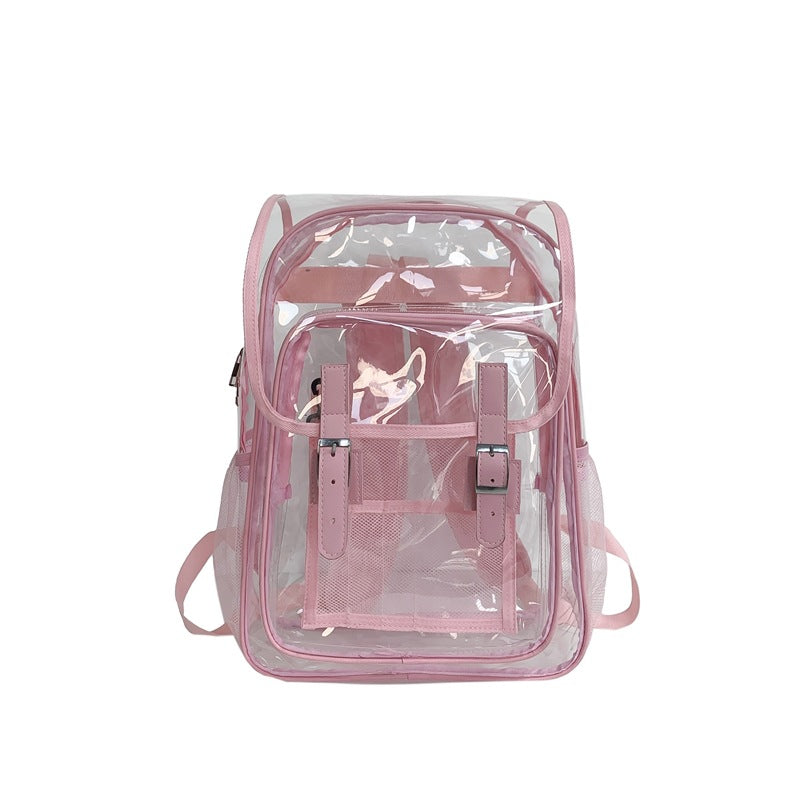 Trendy Flip Transparent Large Heavy Duty Backpacks