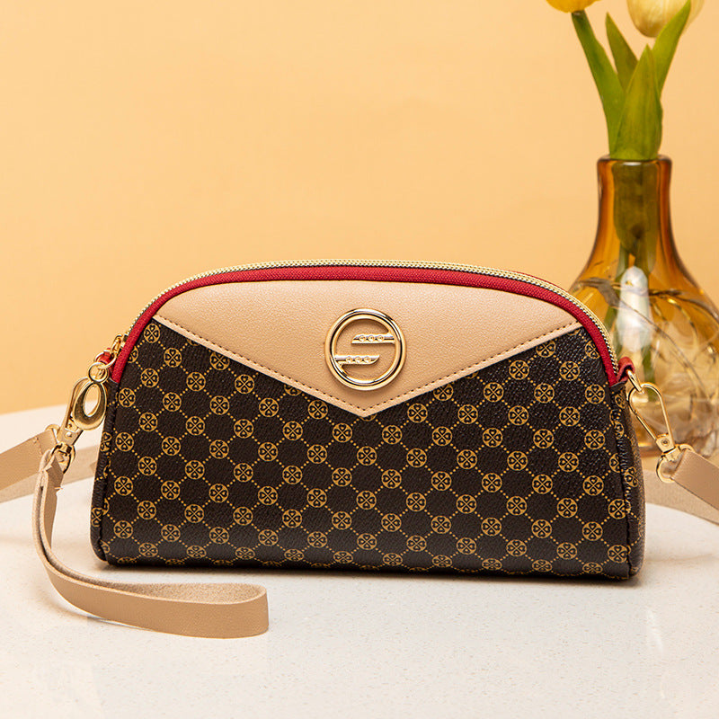 Women's Circle Contrast Color Clutch Gift Cell Shoulder Bags