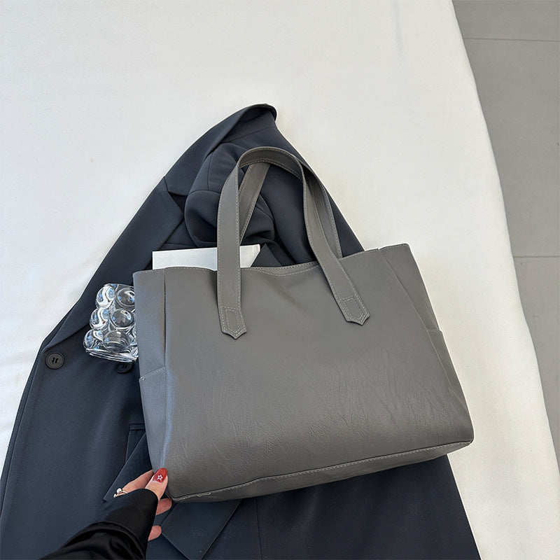 Women's Korean Simple Large Capacity Totes Thickened Shoulder Bags