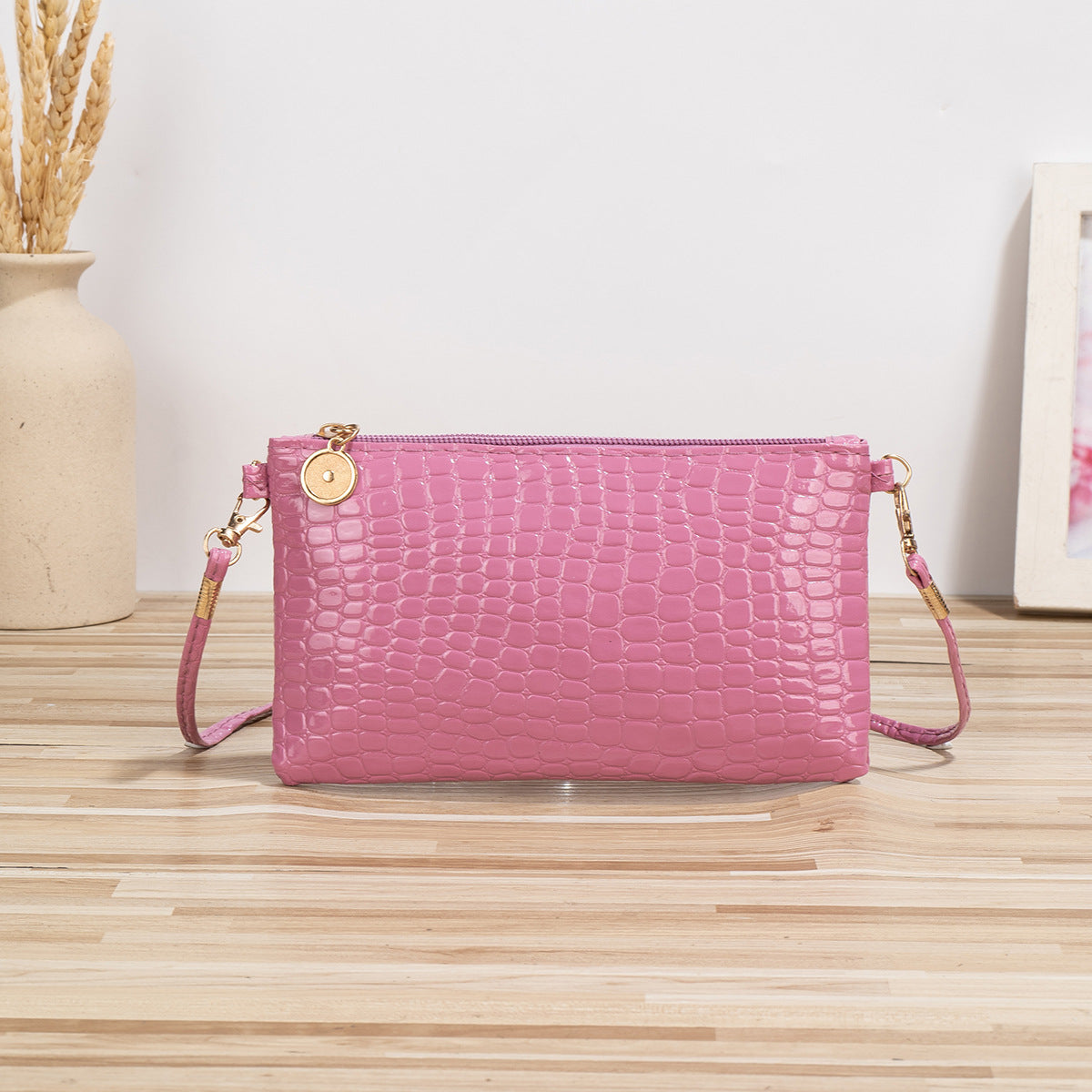 Crocodile Pattern Clutch Mini Female Mobile Crossbody Bags