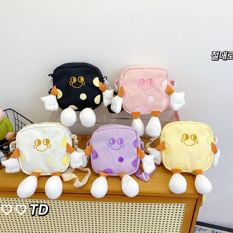 Cheese One Cute Cartoon Canvas Triangle Crossbody Bags