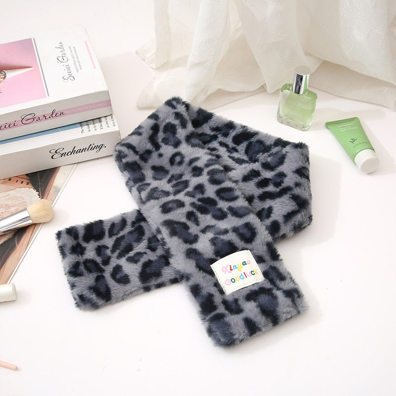 Plush Large Capacity Storage Leopard Print Hand-held Make-up Cosmetic Bags