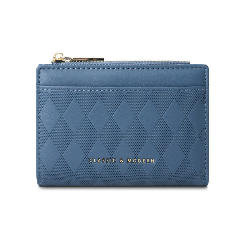 Women's Fashion Simple Premium Leather Special Prismatic Ladies Wallets