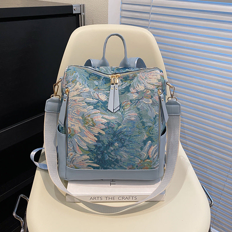 Women's American Style Trend Niche Design Large Backpacks