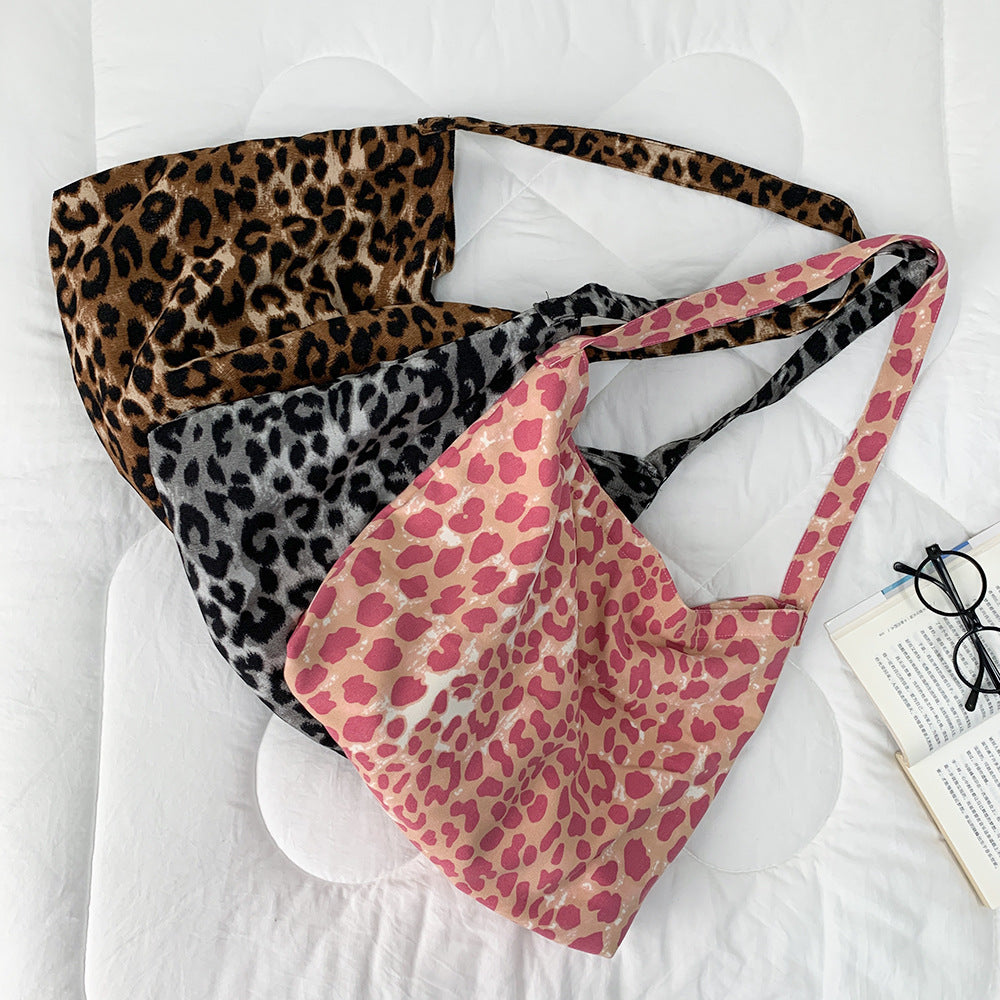 Leopard Print With Large Capacity Zipper Crossbody Bags