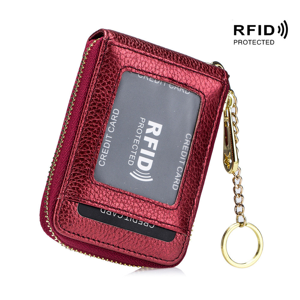 Women's & Men's & Leather Expanding Bank Card Holder