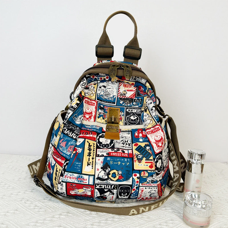 Women's Ethnic Style Waterproof Oxford Cloth Backpacks