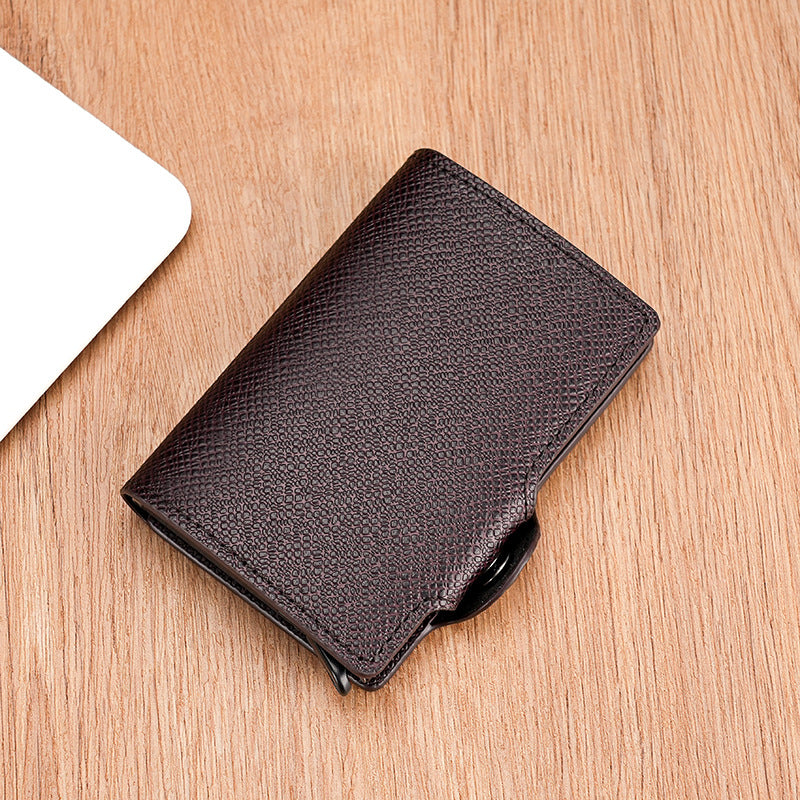 Automatic Pop-up Aluminum Box Metal Clamp Card Holder