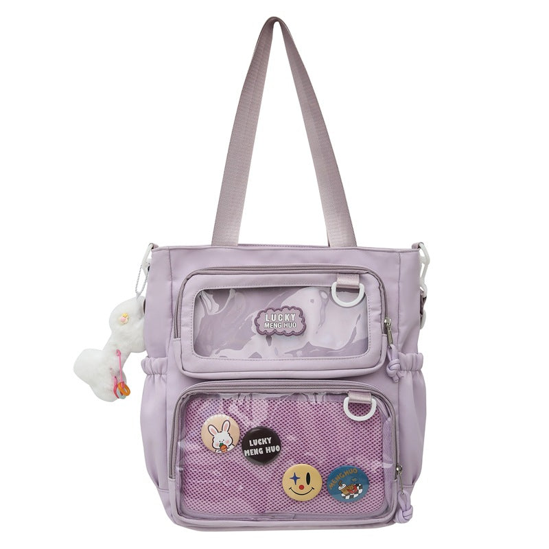 Large Capacity Female College Cute Versatile Transparent Backpacks