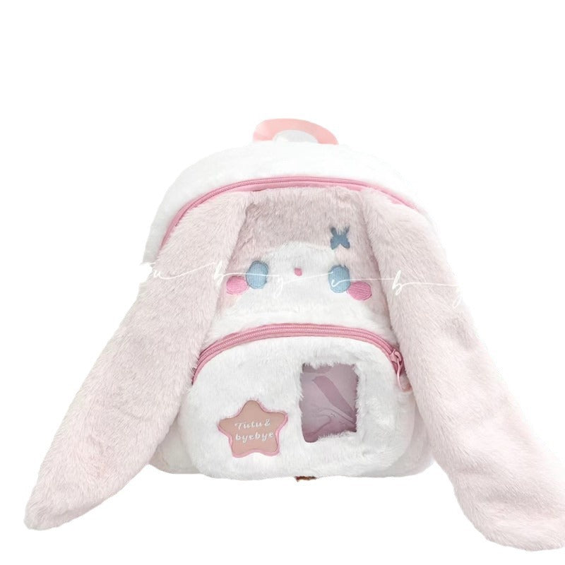 Cute Rabbit Plush Cartoon Young Style Backpacks