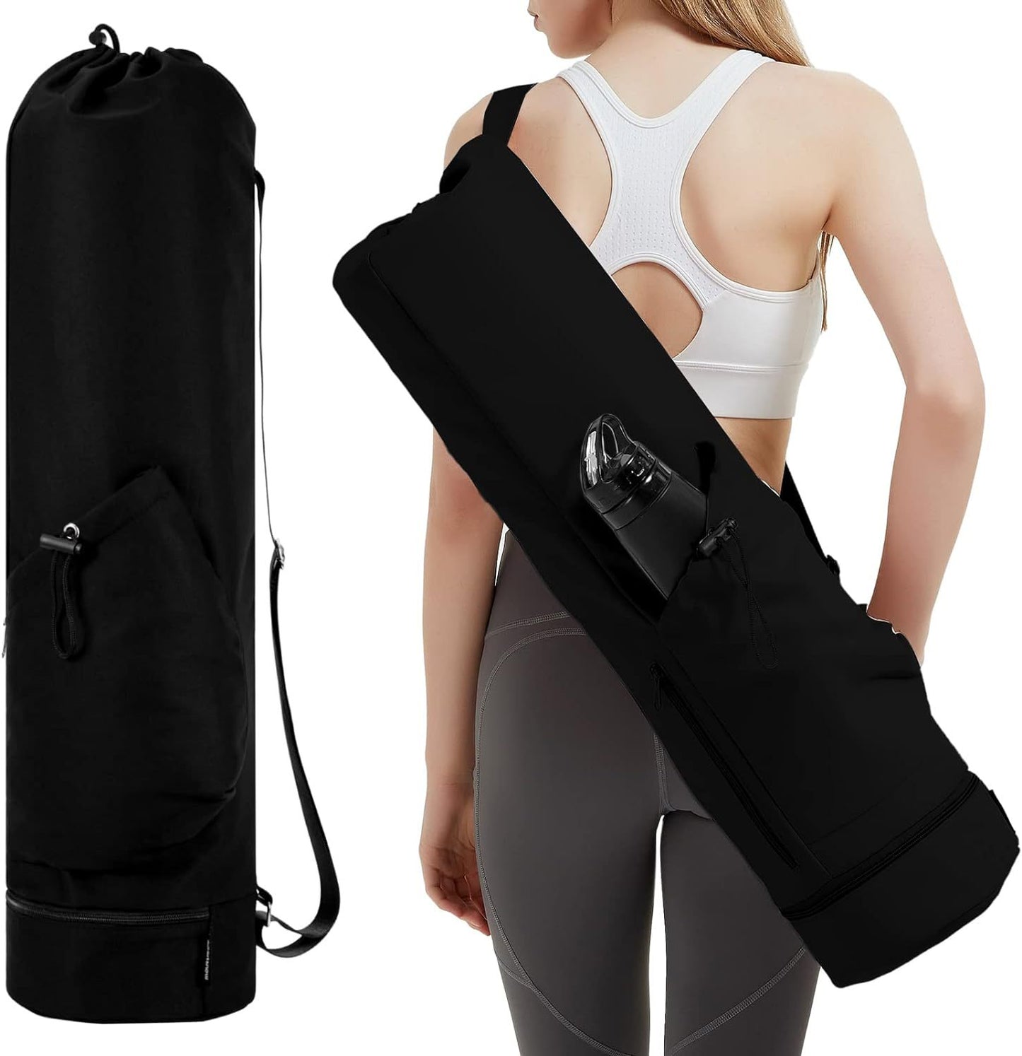 Mat With Water Bottle Pocket Bottom Backpacks