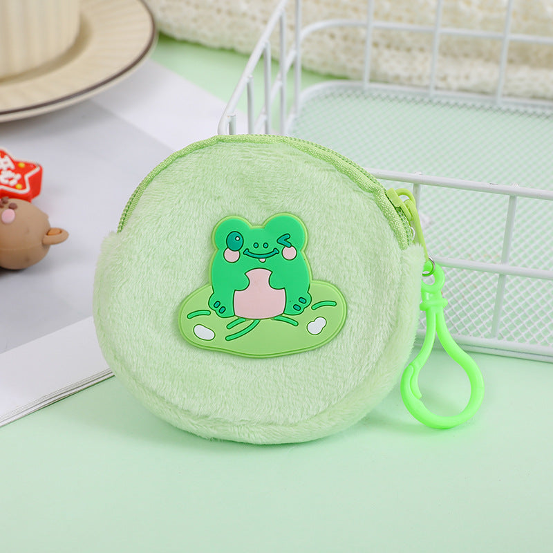 Cute Cartoon Plush Zipper Portable Mini Children's Coin Purse