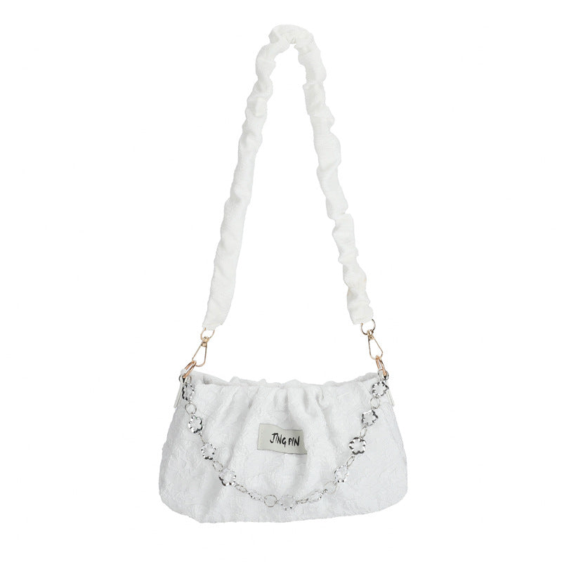 Pleated Cloud Dignified Goddess Underarm Korean Style Shoulder Bags