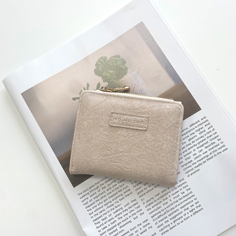 Female Korean Style Retro Folding Mori Ladies Wallets