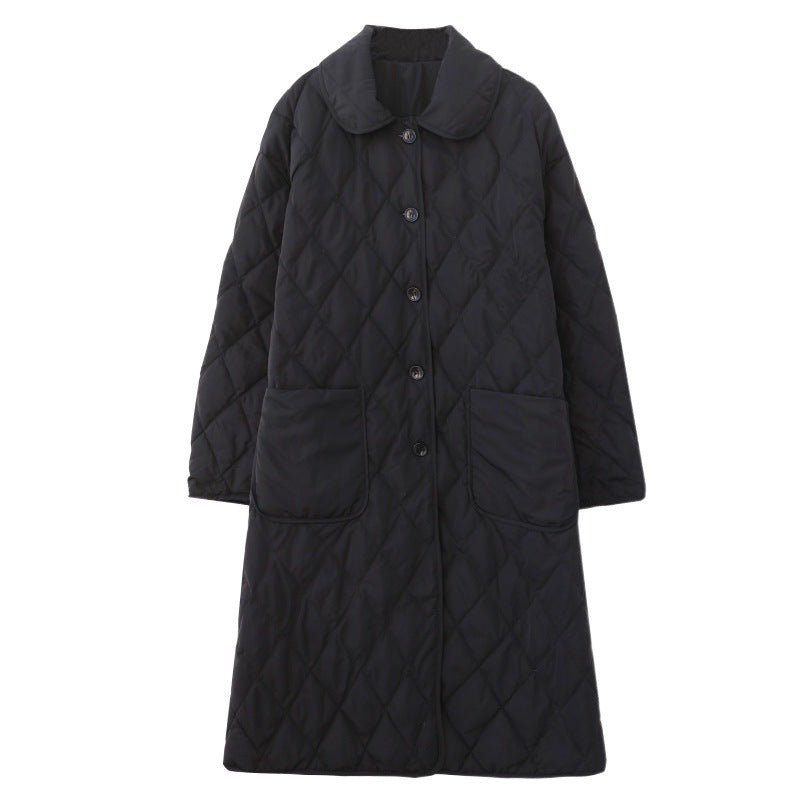 Women's Large Lightweight Cotton Loose Mid-length Korean Coats