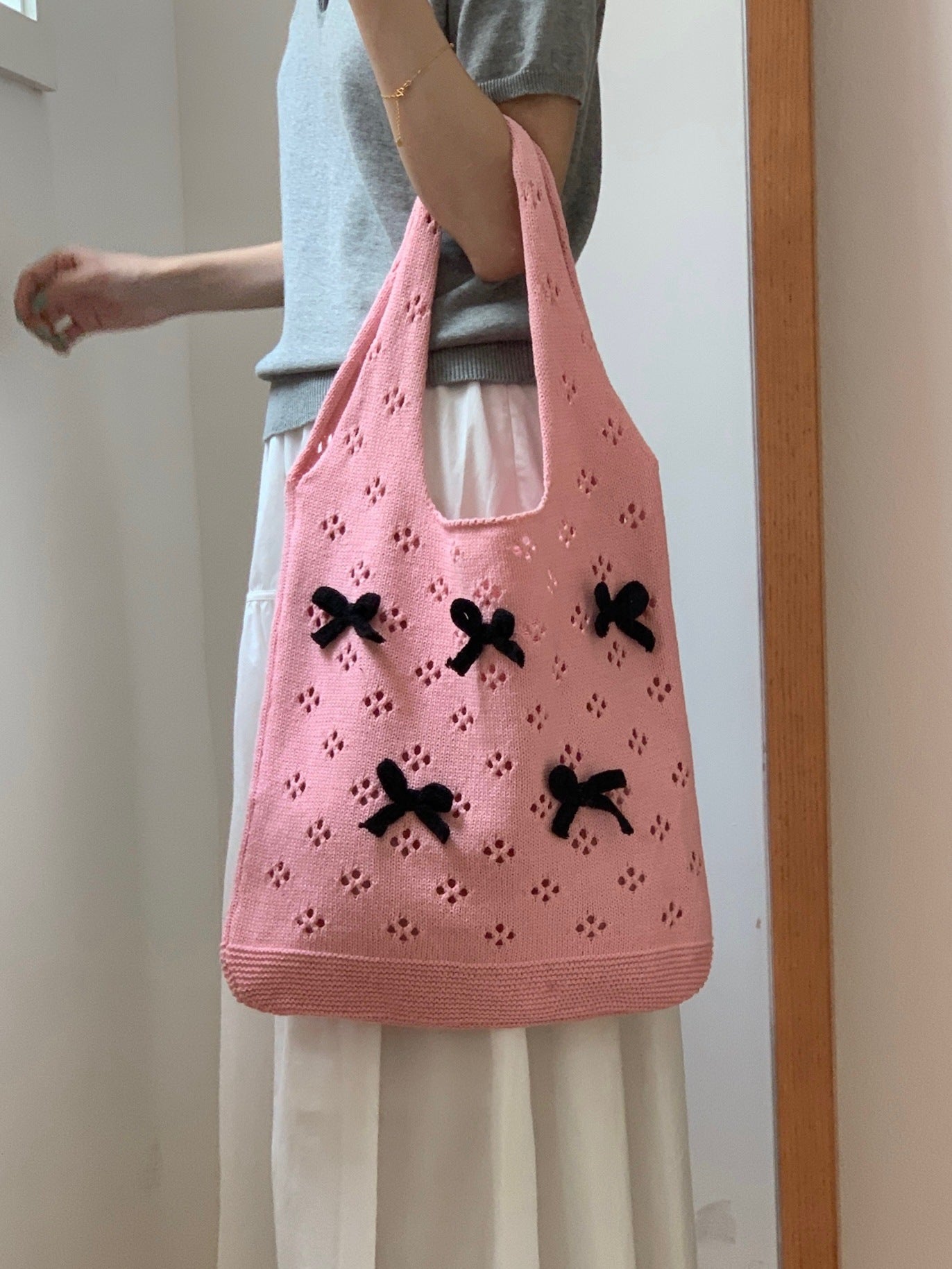 Women's Bow Summer Versatile Woven High Sense Shoulder Bags