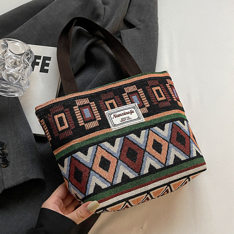 Women's Large Capacity Canvas Retro Easy Matching Shoulder Bags