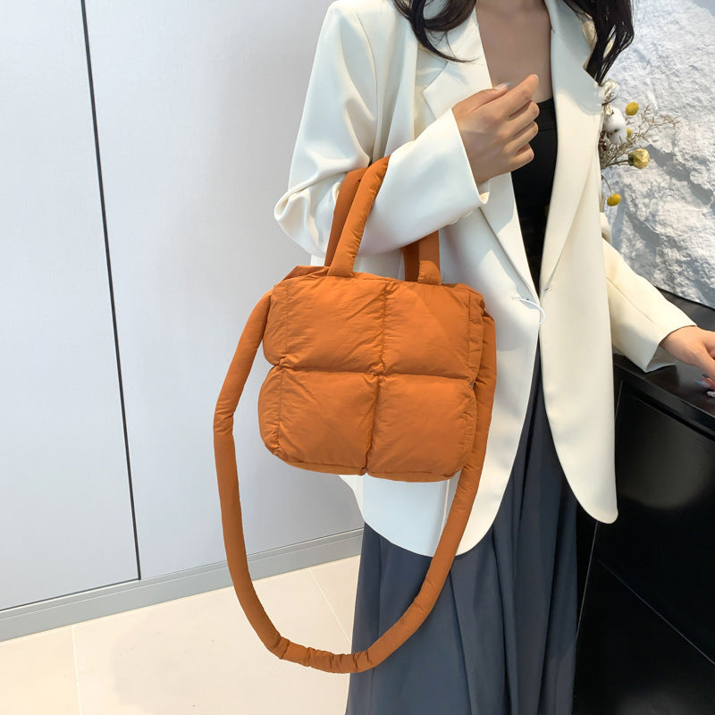 Women's Fashion Down Soft Cotton Filled Pillow Shoulder Bags